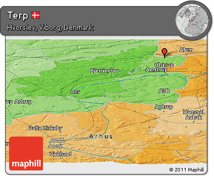Political Panoramic Map of Terp