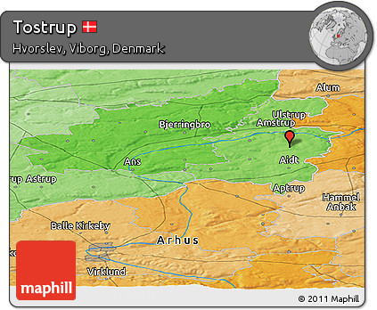 Political Panoramic Map of Tostrup