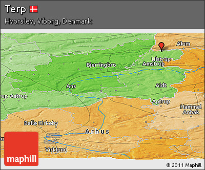 Political Panoramic Map of Terp
