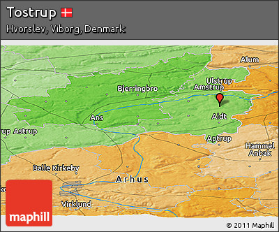 Political Panoramic Map of Tostrup