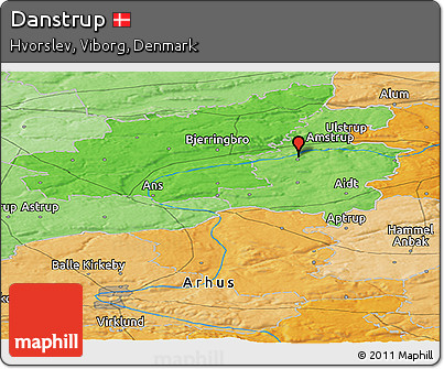 Political Panoramic Map of Danstrup