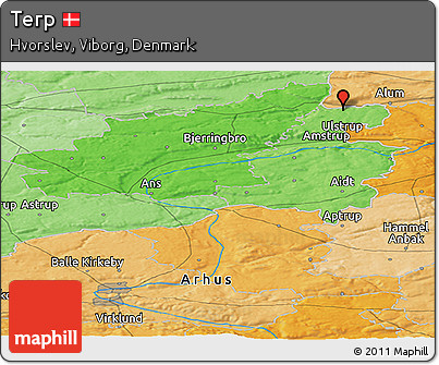 Political Panoramic Map of Terp