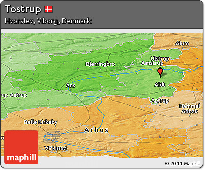 Political Panoramic Map of Tostrup