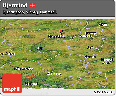 Satellite Panoramic Map of Hjermind