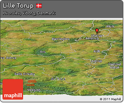 Satellite Panoramic Map of Lille Torup