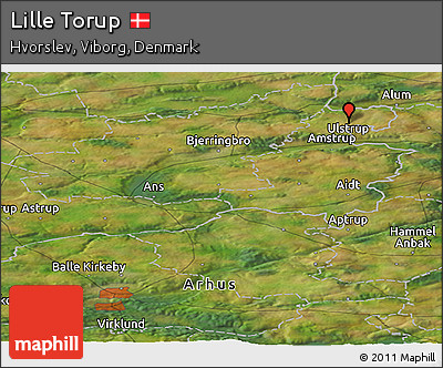 Satellite Panoramic Map of Lille Torup