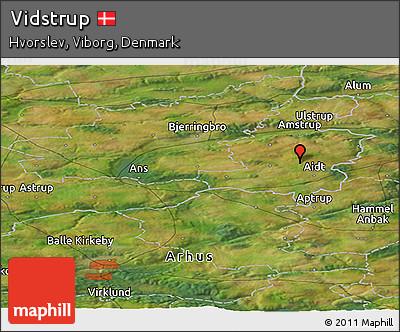 Satellite Panoramic Map of Vidstrup