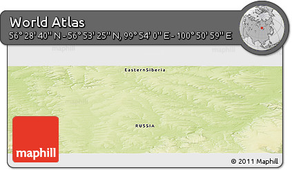 Physical Panoramic Map of the Area around 56° 41' 3" N, 100° 22' 30" E