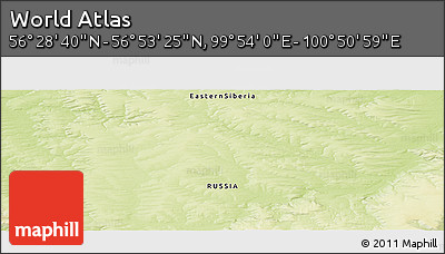 Physical Panoramic Map of the Area around 56° 41' 3" N, 100° 22' 30" E