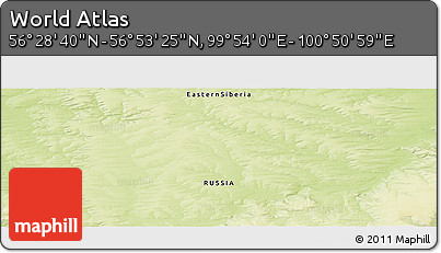 Physical Panoramic Map of the Area around 56° 41' 3" N, 100° 22' 30" E