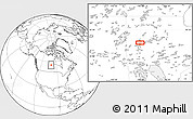 Blank Location Map of the area around 56° 41' 3" N, 100° 13' 29" W