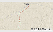 Shaded Relief 3D Map of the area around 56° 41' 3" N, 101° 4' 29" W