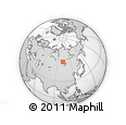 Outline Map of the Area around 56° 41' 3" N, 102° 4' 29" E, rectangular outline