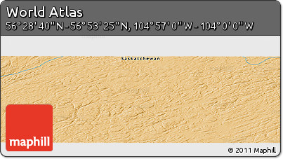 Political Panoramic Map of the Area around 56° 41' 3" N, 104° 28' 29" W