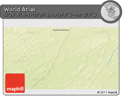 Physical 3D Map of the Area around 56° 41' 3" N, 106° 10' 30" W