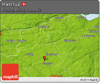 Physical 3D Map of Hastrup