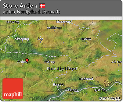 Satellite 3D Map of Store Arden