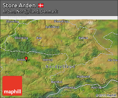 Satellite 3D Map of Store Arden