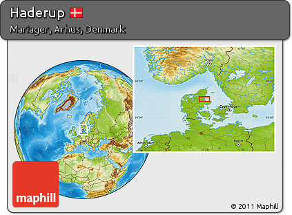 Physical Location Map of Haderup