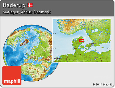 Physical Location Map of Haderup