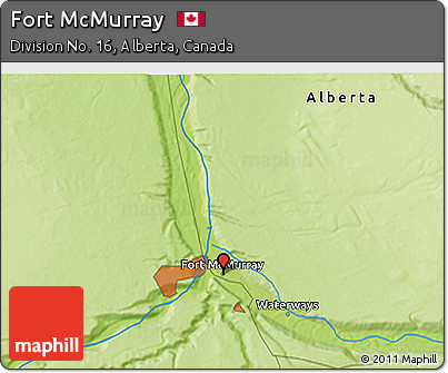 Physical 3D Map of Fort McMurray