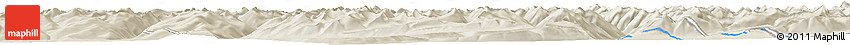 Shaded Relief Horizon Map of the Area around 56° 41' 3" N, 113° 7' 30" E