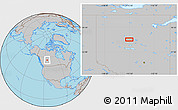 Gray Location Map of the area around 56° 41' 3" N, 115° 31' 30" W