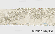 Shaded Relief Panoramic Map of the area around 56° 41' 3" N, 119° 4' 29" E