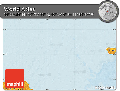 Political Map of the Area around 56° 41' 3" N, 11° 7' 30" E