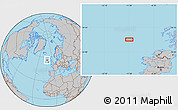 Gray Location Map of the area around 56° 41' 3" N, 11° 49' 29" W