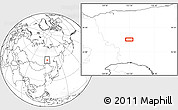 Blank Location Map of the area around 56° 41' 3" N, 123° 19' 29" E