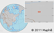 Gray Location Map of the area around 56° 41' 3" N, 128° 25' 30" E