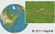 Satellite Location Map of the area around 56° 41' 3" N, 128° 25' 30" E