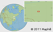 Savanna Style Location Map of the area around 56° 41' 3" N, 128° 25' 30" E