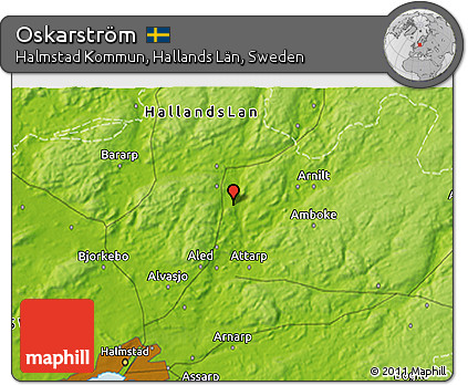 Physical 3D Map of Oskarström