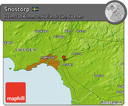 Physical 3D Map of Snöstorp