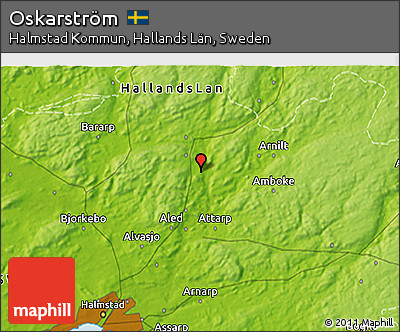 Physical 3D Map of Oskarström