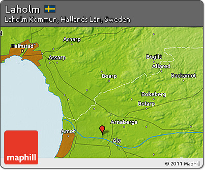 Physical 3D Map of Laholm
