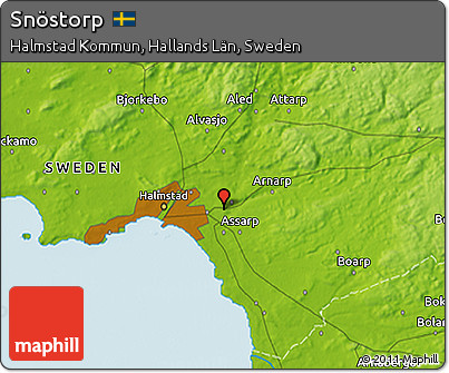 Physical 3D Map of Snöstorp