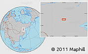 Gray Location Map of the area around 56° 41' 3" N, 130° 58' 29" E