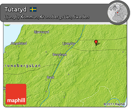 Physical 3D Map of Tutaryd