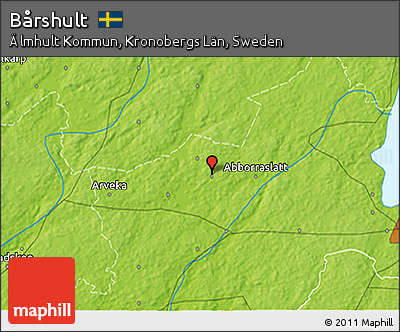 Physical 3D Map of Bårshult