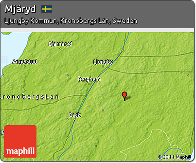 Physical 3D Map of Mjäryd