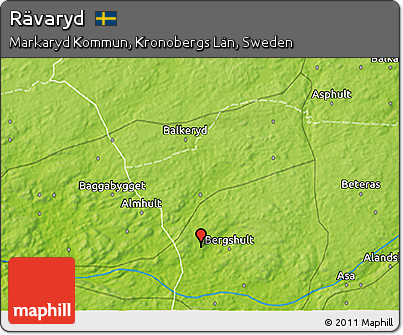 Physical 3D Map of Rävaryd