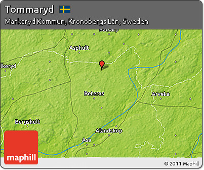Physical 3D Map of Tommaryd