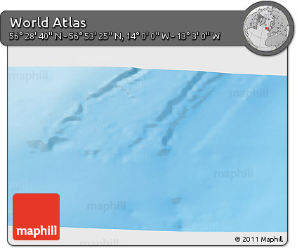 Physical 3D Map of the Area around 56° 41' 3" N, 13° 31' 30" W