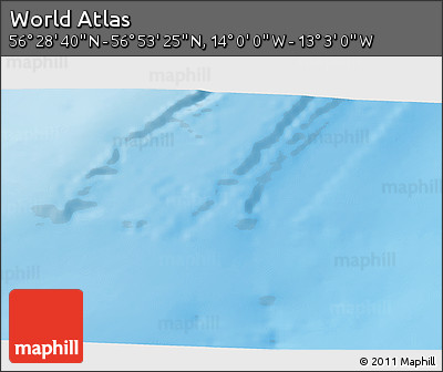Physical 3D Map of the Area around 56° 41' 3" N, 13° 31' 30" W