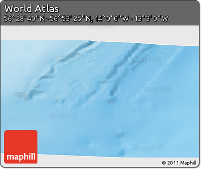 Physical 3D Map of the Area around 56° 41' 3" N, 13° 31' 30" W