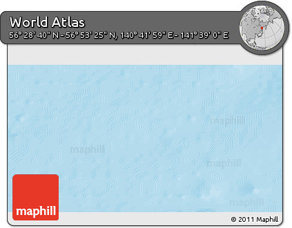 Physical 3D Map of the Area around 56° 41' 3" N, 141° 10' 30" E