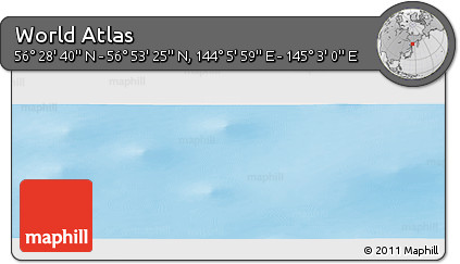 Physical Panoramic Map of the Area around 56° 41' 3" N, 144° 34' 29" E